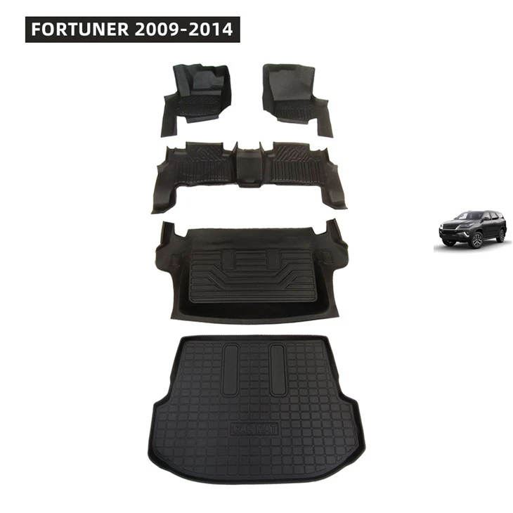 Hot Selling 5D TPE Car Mat Rubber Material Car Mat Use For FORTUNER 2009-2014